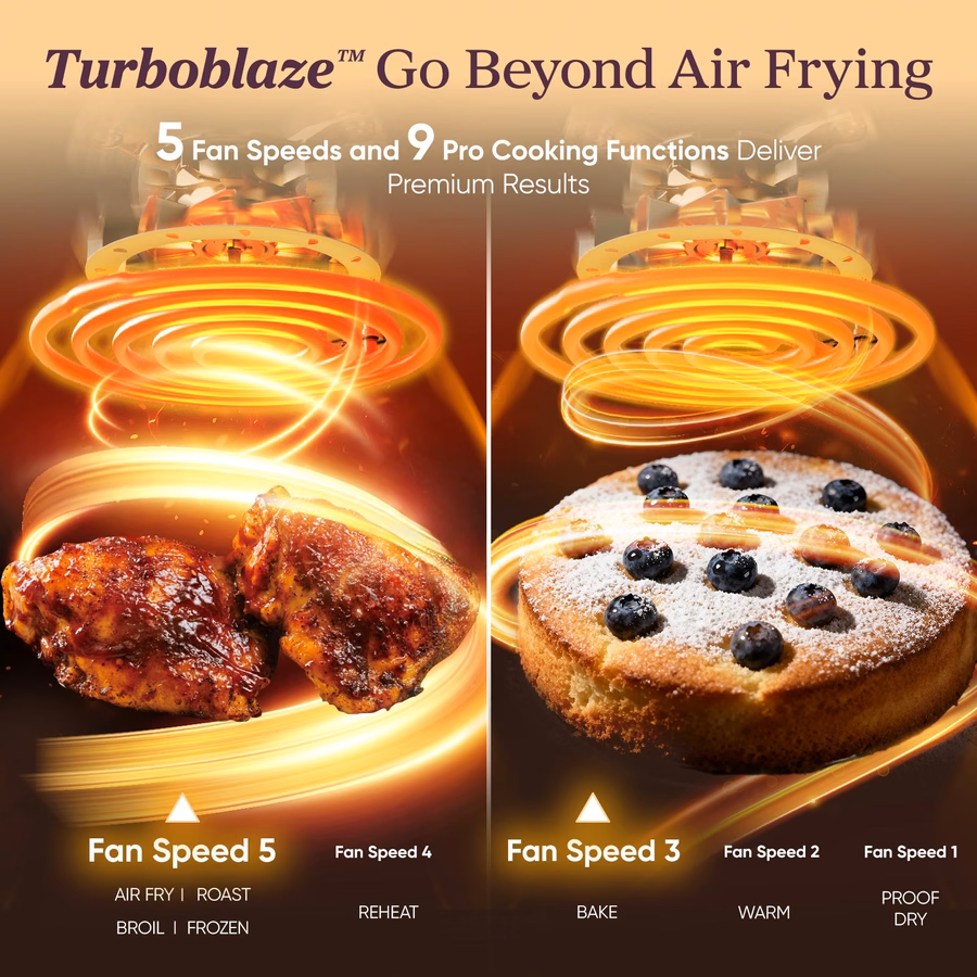 TurboBlaze™ 6,0-Liter-Luftfritteuse – Hellgrau