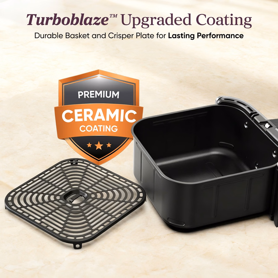 TurboBlaze™ 6,0-Liter-Luftfritteuse – Hellgrau