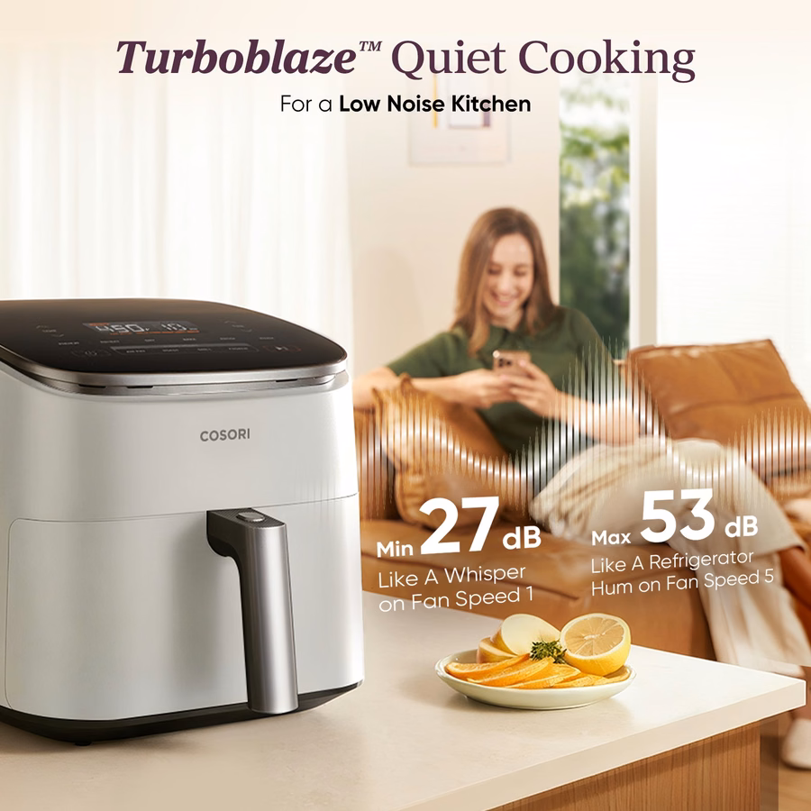 TurboBlaze™ 6,0-Liter-Luftfritteuse – Hellgrau