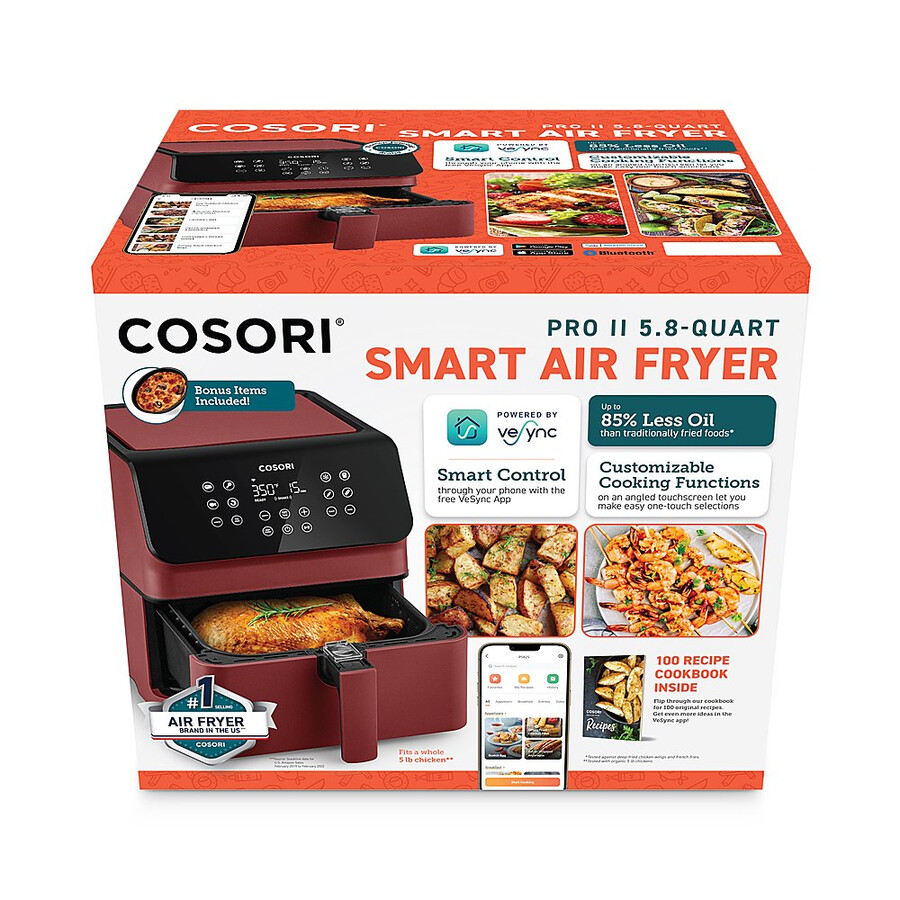 pro ii 58-quart smart air fryer - rot