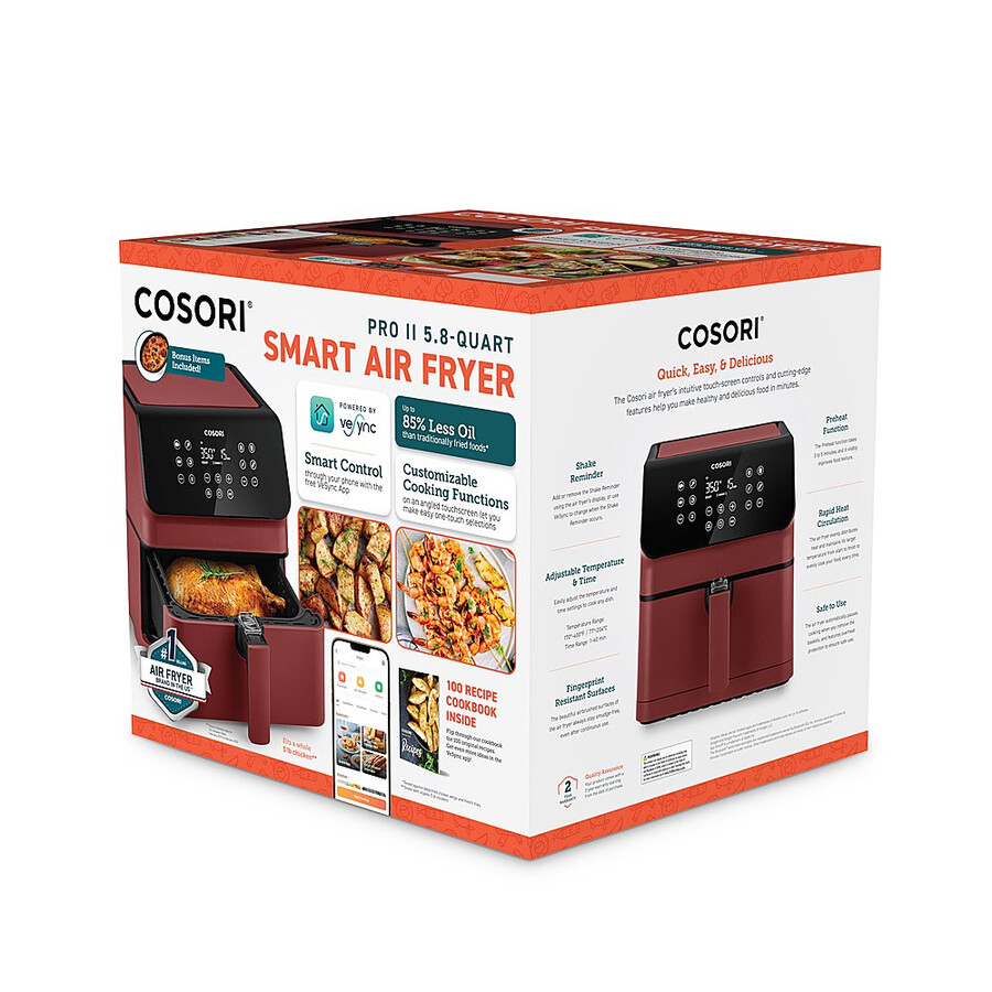 pro ii 58-quart smart air fryer - rot